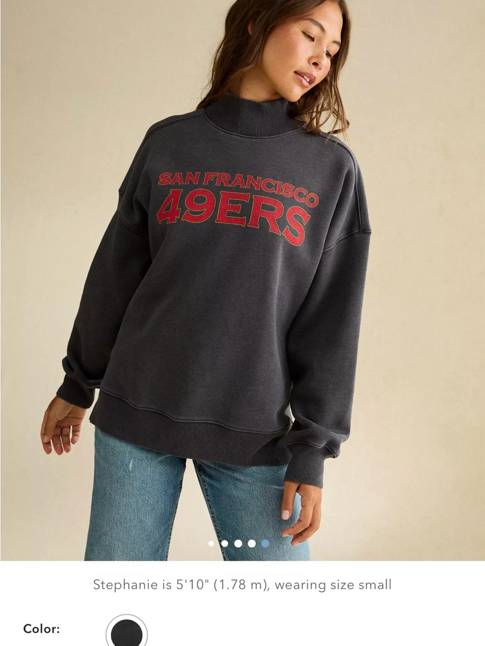 San Francisco 49ers Black Pullover Sweatshirt